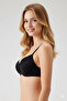 Women's Black V600061 Lens Underwire Non-Padded Micro Basic Bra - 3