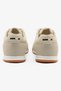 Women's Beige Low-Top Sneakers - Lightweight with White Sole, Comfortable Casual Shoes - 3