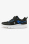 Kids Black Low-Top Casual Sneakers with Velcro Strap - Sleek Everyday Style and Comfort - 2