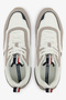 Men's White with Grey Sneakers - Lightweight, Breathable and Comfortable Shoes - 5