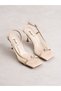 Ophelia Cream Stone Detailed Heeled Women's Shoes - 2