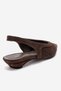 LIEVE Brown Suede Genuine Leather Women's Low Heeled Shoes - 5