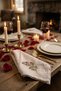 Floral Embroidery Detailed 2-Piece Napkin Set 45X45 Beige - 3