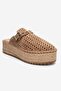 Louis Toprak Suede Genuine Leather Closed Toe Straw Wedge Sole Slippers - 3