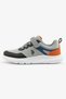 Kids Grey Low-Top Casual Sneakers with Velcro Strap - Sleek Everyday Style and Comfort - 2