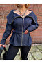 Premium Trend Design Denim Belted Madonna Collar Shirt Kedy - 4
