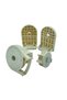 38-Piece Jumbo Cream Chain Mechanism and Plastic Toothed Footed Set