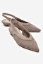 Lieve Beige Suede Genuine Leather Women's Low Heel Shoes