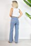 5704 Flatolu, Front Pocket Detail, Broad Legs, Double Legs Jeans - 5