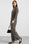 Button and Lace Closure Kimono Trousers Double Set Anthracite 9414-Tk - 6