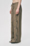 Women's Wide-Leg Pants with Beaded Embroidery on the Front and Sides - 3