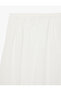 Normal Waist A-Line Cotton Comfortable Fit Long Scallop Skirt - 5