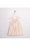 Flower Embroidered Lace Fabric Girls' Dress with Bag - 2