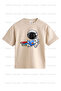 Astronaut and Dinosaur Printed 3-Pack Unisex Yellow-Green-Beige Children's T-Shirts - 2