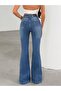 Women's High Waist Spanish Flare Jeans - Blue - 6