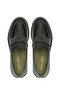 Men's Genuine Leather Green Loafer Shoes - 5
