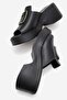 Cooper Women's Genuine Leather Slippers Black - 5