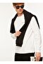 Cs0354100_Cs0354 White Men's O-Neck Regular Fit Sweatshirt - 5