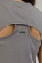Sportswear Lightweight Open Collar and Back Open Detailed Women's Athlete Tank Top Gray - 3
