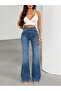 Women's High Waist Spanish Flare Jeans - Blue - 3