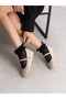 Como Cream Beret Hidden Heeled Women's Ballerinas - 2