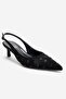 Lorex Black Suede Stone Women's Heeled Shoes - 3