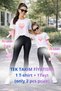 Mother Daughter Mama Min Toparlayıcı Tayt T-Shirt Combination Single Price Oversize 100% Cotton