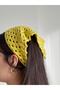 Women's Hand-Knitted Triangle Design Model Bandana Hair Accessory - 3