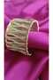 Gold Color Wide Clamp Bracelet – Modern Multi-Wire Design Stylish Women's Steel Bracelet - 5