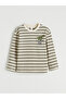 Beige embroidered boy's t-shirt and sweatpants - 3