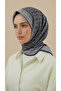 Petra 120*120 cm Cotton Scarf - Black Navy Blue - 2