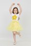 Girl's Yellow Daisy T-Shirt Yellow Elastic Waist Ruffle Skirt Set April 23 Show Outfit - 3