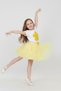 Girl's Yellow Daisy T-Shirt Yellow Elastic Waist Ruffle Skirt Set April 23 Show Outfit - 2