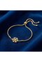 316L Anti-Tarnish Steel Gold Color Snowflake Women's Bracelet with Lift Chain - 2
