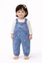 Colorful Floral Embroidered Denim Fabric Seasonal 2-Piece Salopet Set