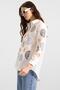 Casual Shirt with Sequins and Embroidery Detail White 9411 - 4