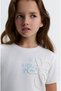 Limi̇ Girl's Soft Textured Embossed Detailed Flexible Jacket Loose Pants T-Shirt 3 Piece Set - 5
