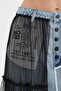 Women's Tulle and Print Detailed Ribbed Design Long Skirt - 7