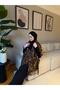 Leopard Pattern Shoulder Shawl - Dark Brown - 6