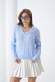 Women's V-Neck Cable Knit Sweater - 5