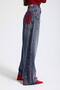 Women's Denim Color 4s6-98 Mega Baggy Fit Hem and Pocket Detailed Special Design Denim Jeans - 2