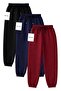 3-Piece Unisex Full-Fit Sweatpants with Elastic Cuffs