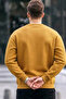 Men's Not Sorry Printed Mustard Sweatshirt - 6