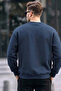 Men's Not Sorry Printed Navy Blue Sweatshirt - 5