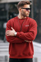 Men's Text Printed Casual Red Sweatshirt - 2