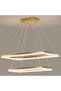 Lustră pendul LED modernă, auriu - 5