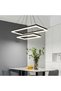 LED Pendant Chandelier with 2 Black Rectangular Elements LT108 500W Equivalent - 6