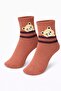 2 Pairs of Teddy Cotton College Socks – Anti-Sweat, Comfortable, Casual Unisex Basic - 3