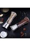 Glass Body Stainless Steel Cover Salt Pepper Mill Salt Pepper Grinder 19 Cm 2 Pieces - 3