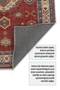 Retro Tile Red Chenille Carpet Rug Runner Non-Slip Washable Kitchen Living Room Hallway - 4